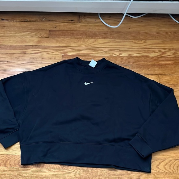 Nike phoenix boxy oversized cropped crewneck sweatshirt sz L Large - Picture 2 of 3